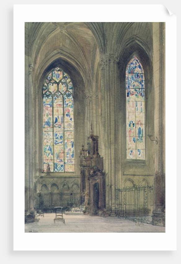 Chapel in the South Transept, Rouen Cathedral, 19th century by Augustus Welby Pugin