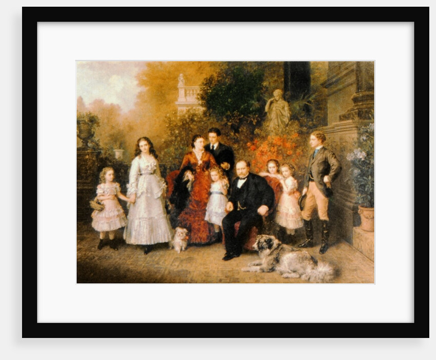 Family of the Businessman B. H. Strousberg by Ludwig Knaus
