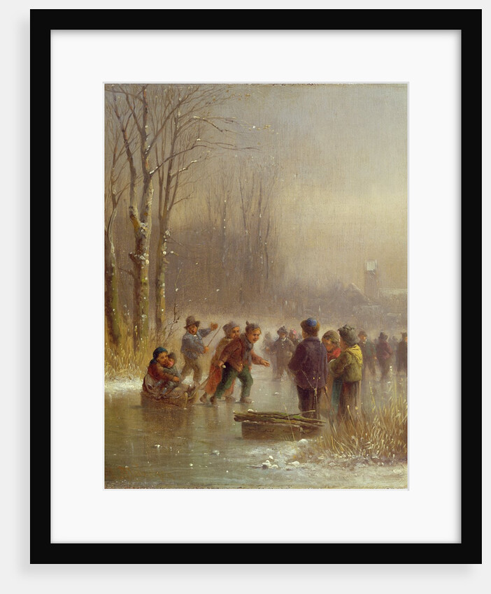 Children Skating, 19th century by Anton Doll