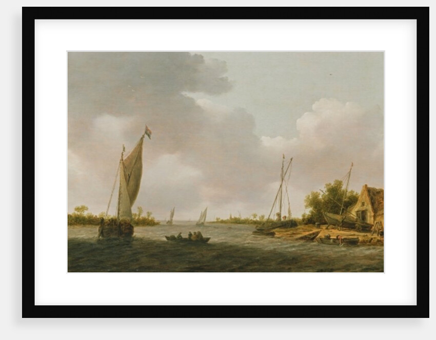 Boats in an Estuary by Dutch School
