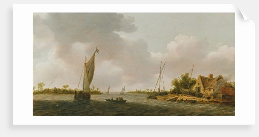Boats in an Estuary by Dutch School
