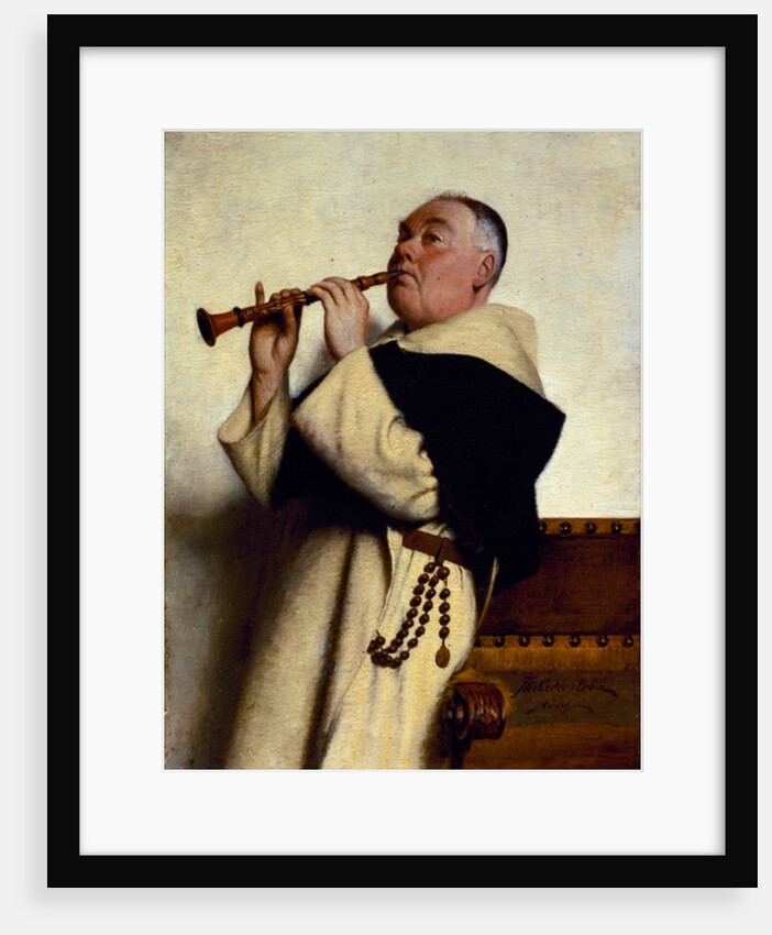 Monk Playing a Clarinet by Ture Nikolaus Cederstrom