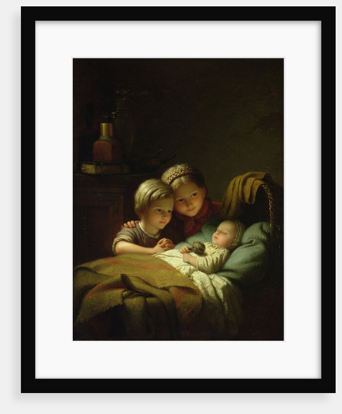 The Little Sleeping Brother; Le Petit Frere Dormant, 1856 by Johann Georg Meyer von Bremen