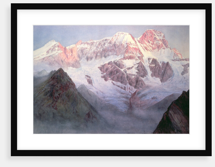 Monte Rosa at Sunrise from above Alagna by Alfred Gibson William
