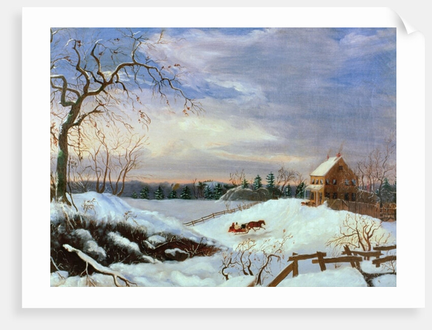 Snow scene, New England by American School