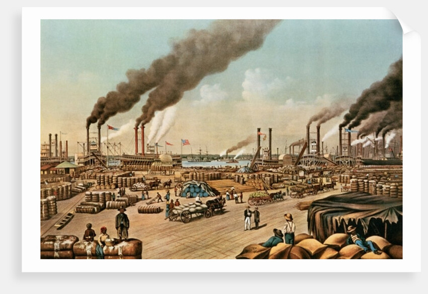 The Levee - New Orleans, 1884 by N. and Ives J.M. (1824-95) Currier