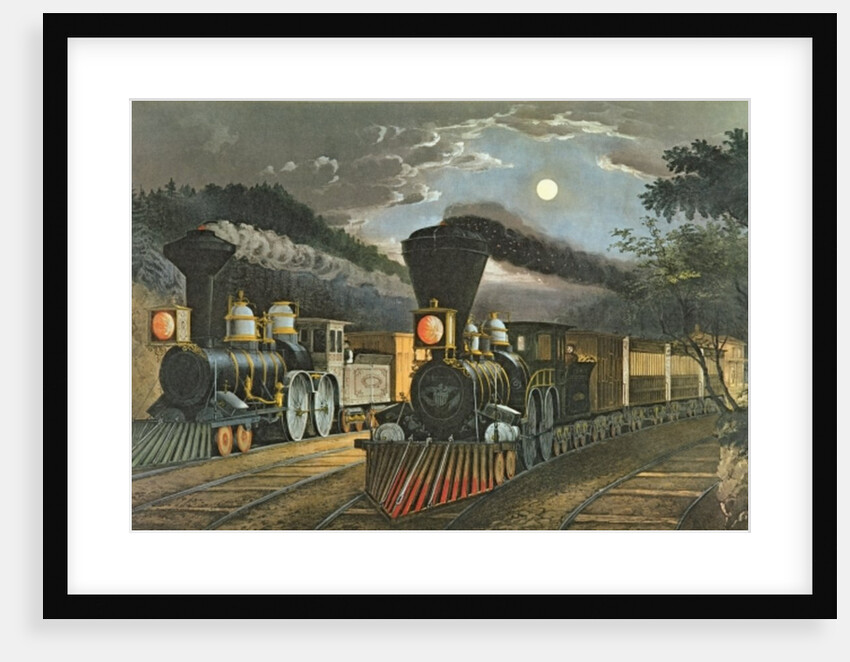 The Lightning Express Trains, 1863 by N. and Ives J.M. Currier