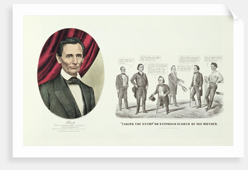 Hon. Abraham Lincoln, 16th President of the United States, 1860 by N. and Ives J.M. Currier