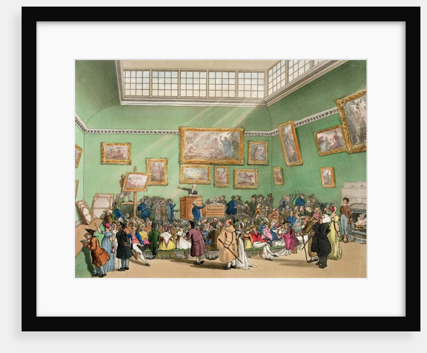 Christie's Auction Room, aquatinted by J. Bluck from Ackermann's 'Microcosm of London' Vol 1, pub. 1809 by T. & Pugin A.C.(1762-1832) Rowlandson