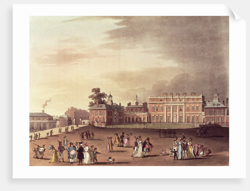Queen's Palace, St. James's Park by T. & Pugin A.C.(1762-1832) Rowlandson