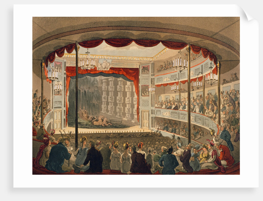 Sadlers Wells Theatre from Ackermann's 'Microcosm of London' by T. & Pugin A.C.(1762-1832) Rowlandson