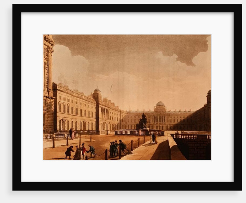 Somerset House, the Strand from Ackermann's 'Microcosm of London' Vol III, Published in 1809 by Thomas Rowlandson