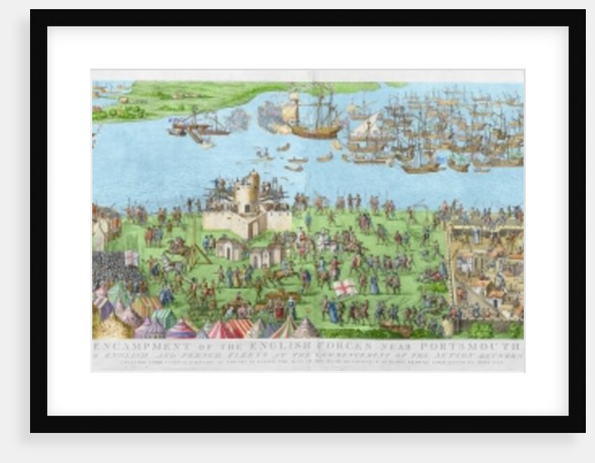 The Encampment of the English Forces near Portsmouth during the Battle of the Solent, 1778 by James (after) Basire