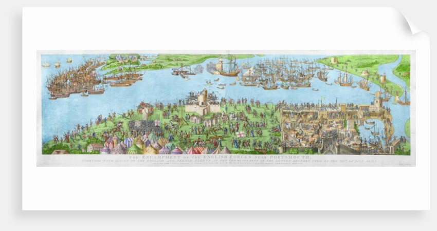 The Encampment of the English Forces near Portsmouth during the Battle of the Solent, 1778 by James (after) Basire