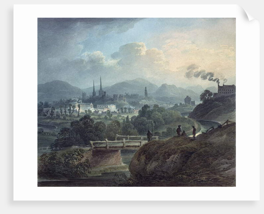 View of Shrewsbury across the Severn by English School