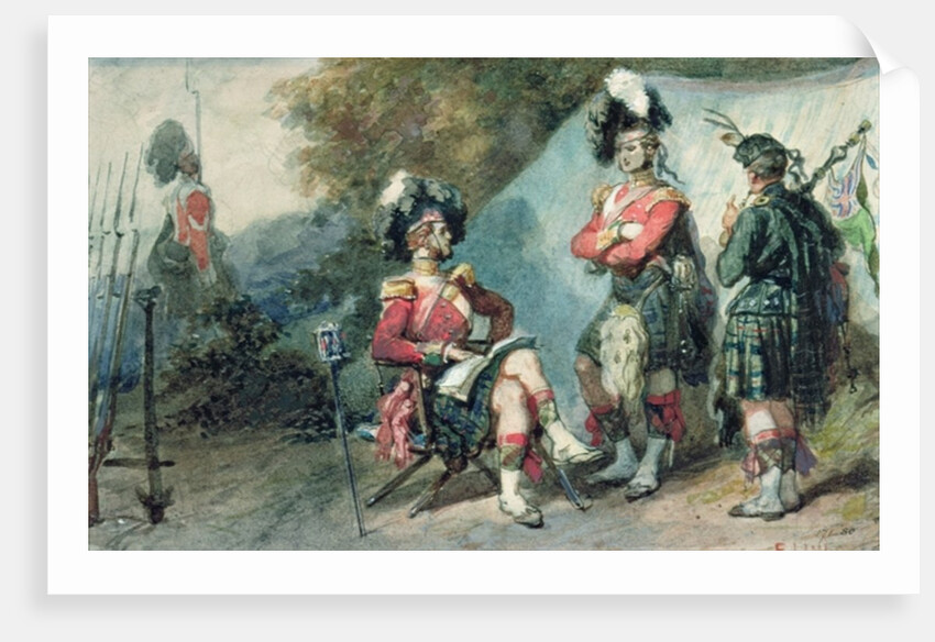 Officers of the 79th Highlanders at Chobham Camp in 1853 by Eugene-Louis Lami