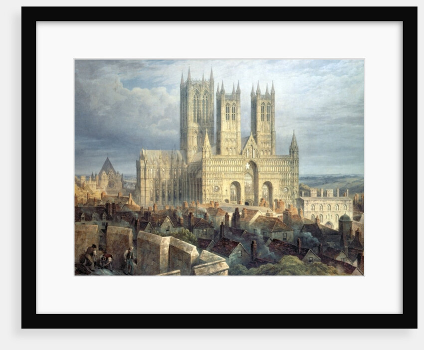 Lincoln Cathedral from the North West, c.1850 by Frederick Mackenzie