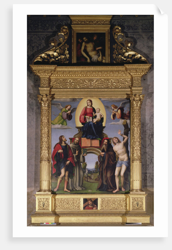 Madonna and Saints, altarpiece, late 15th century by Il (1450-1517) Francia