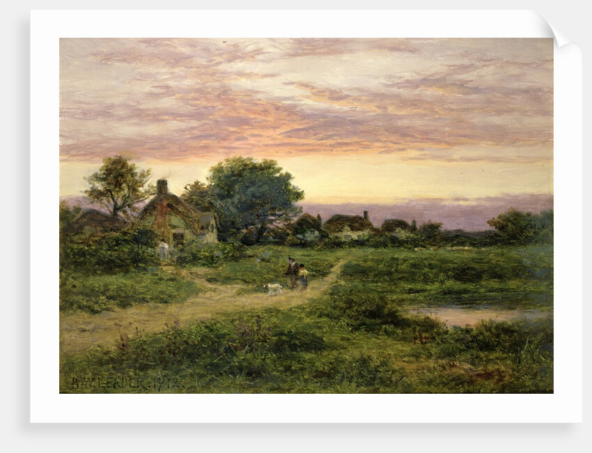 Worcestershire Cottages, 1912 by Benjamin Williams Leader