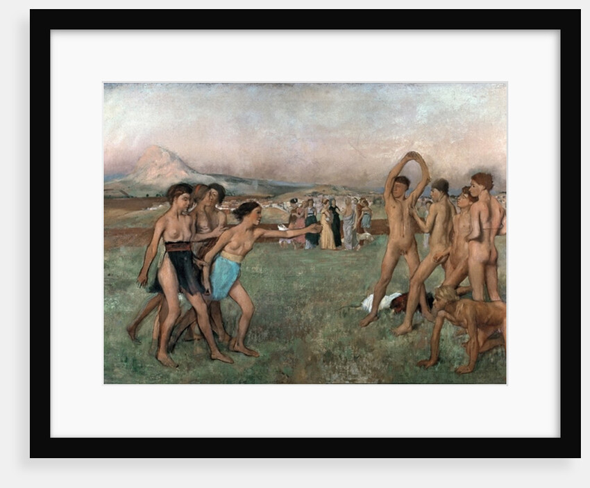 Young Spartans Exercising, c.1860 by Edgar Degas
