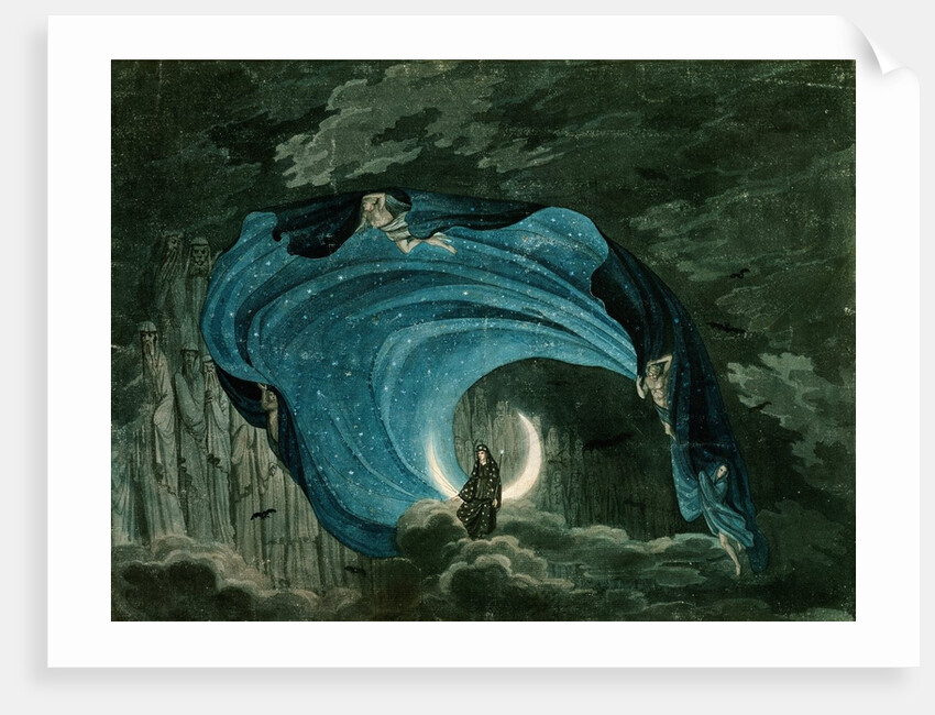 Decor for Queen of the Night, Mozart's opera, 1818 by Simon Quaglio