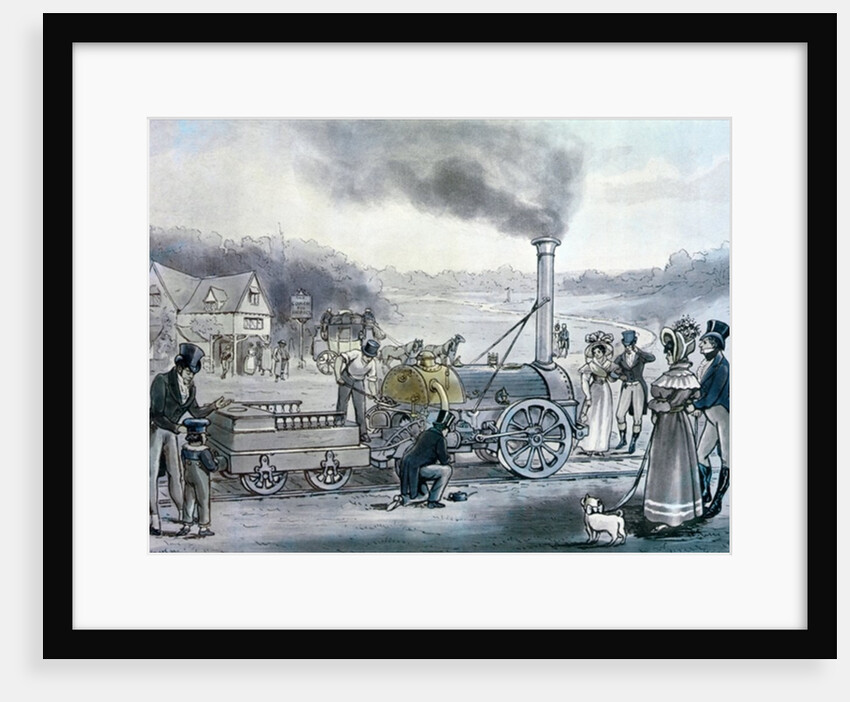 Stephenson's 'Northumbrian', the first locomotive to be built with an integral firebox by English School