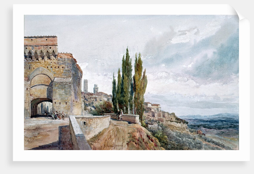 The Ruins of the Roman Theatre at San Gimignano, 19th century by John Fulleylove