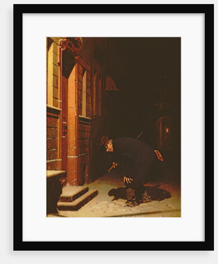 Whose traces in the snow? by Carl Kronberger