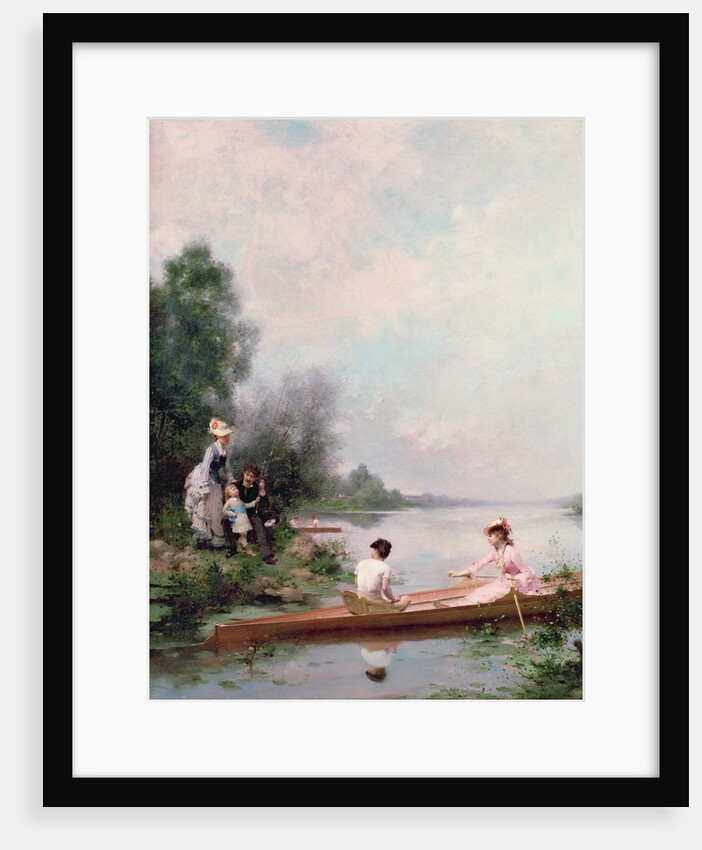 Boating on the River, 19th century by Jules Frederic Ballavoine