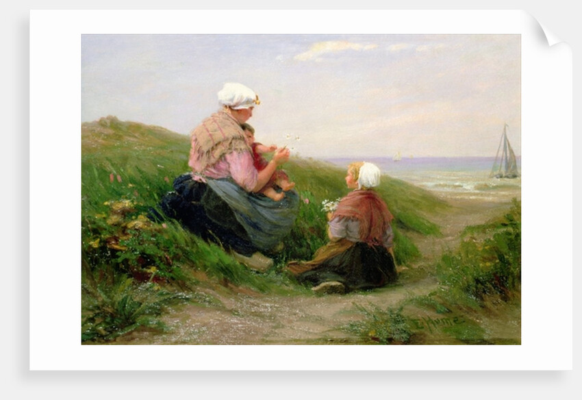 A Mother and her Small Children by Edith Hume