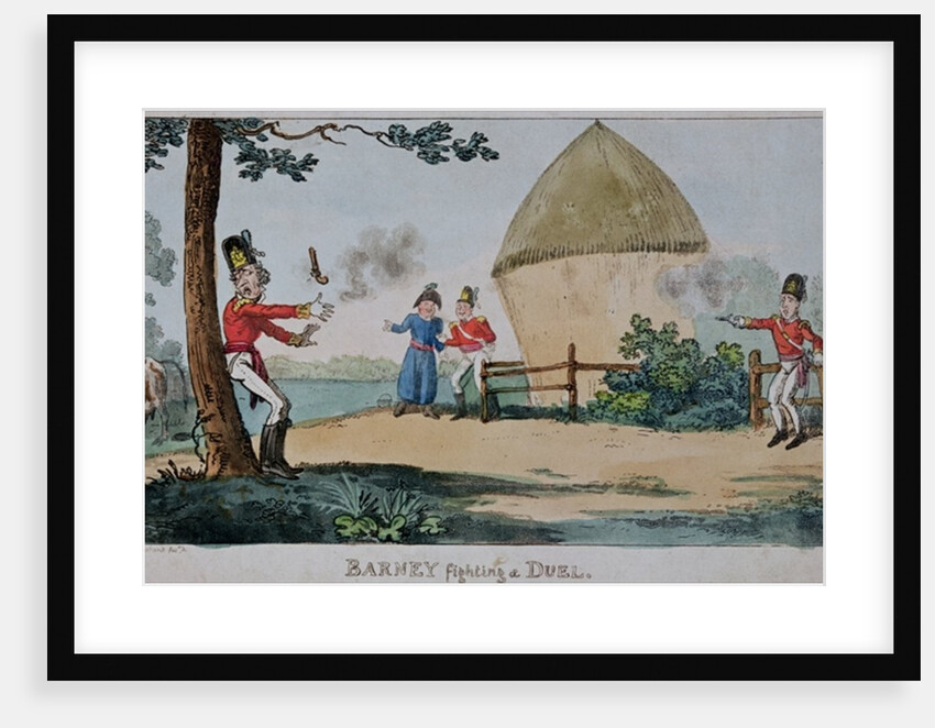 Barney fighting a duel by George Cruikshank