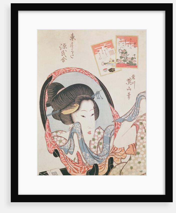 Woman at her Mirror. by Kikukawa Eizan