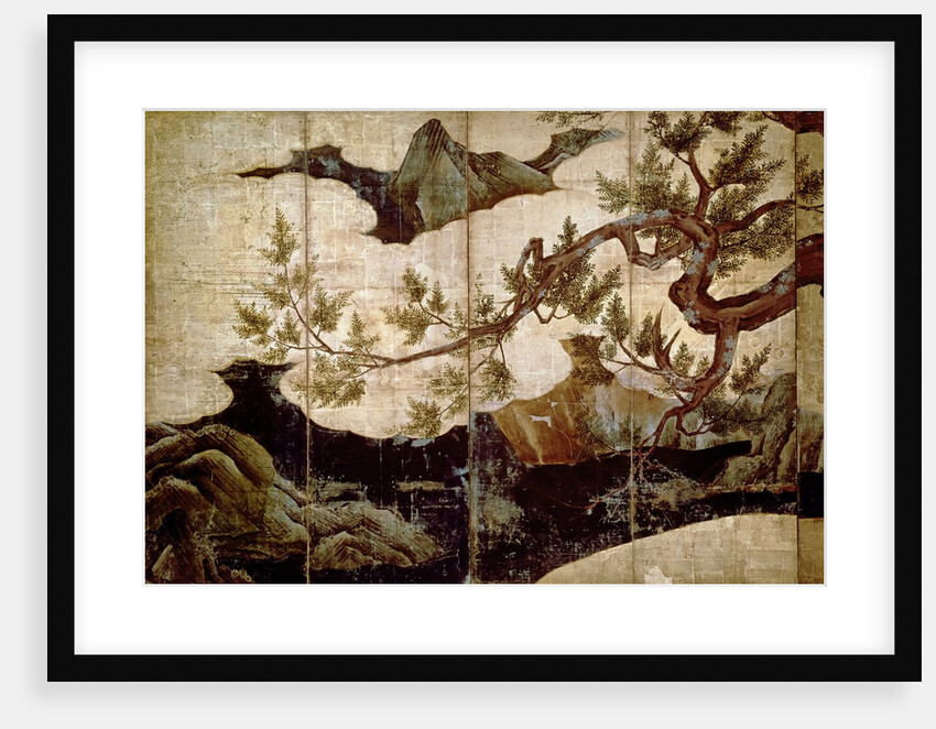 Cypress by Kano Eitoku, Muromanchi period by Eitoku Kano