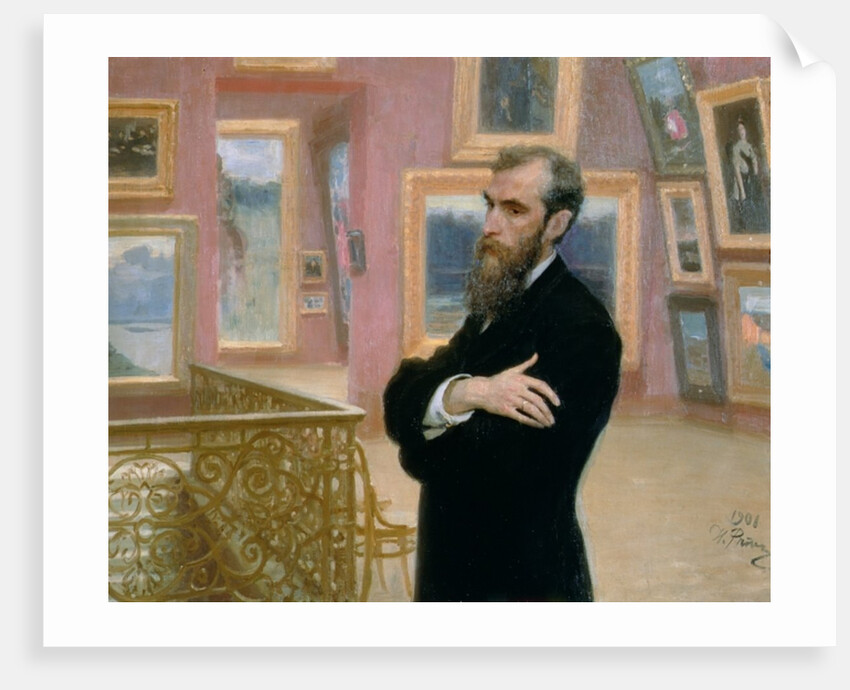 Portrait of Pavel Tretyakov in the Gallery, 1901 by Ilya Efimovich Repin