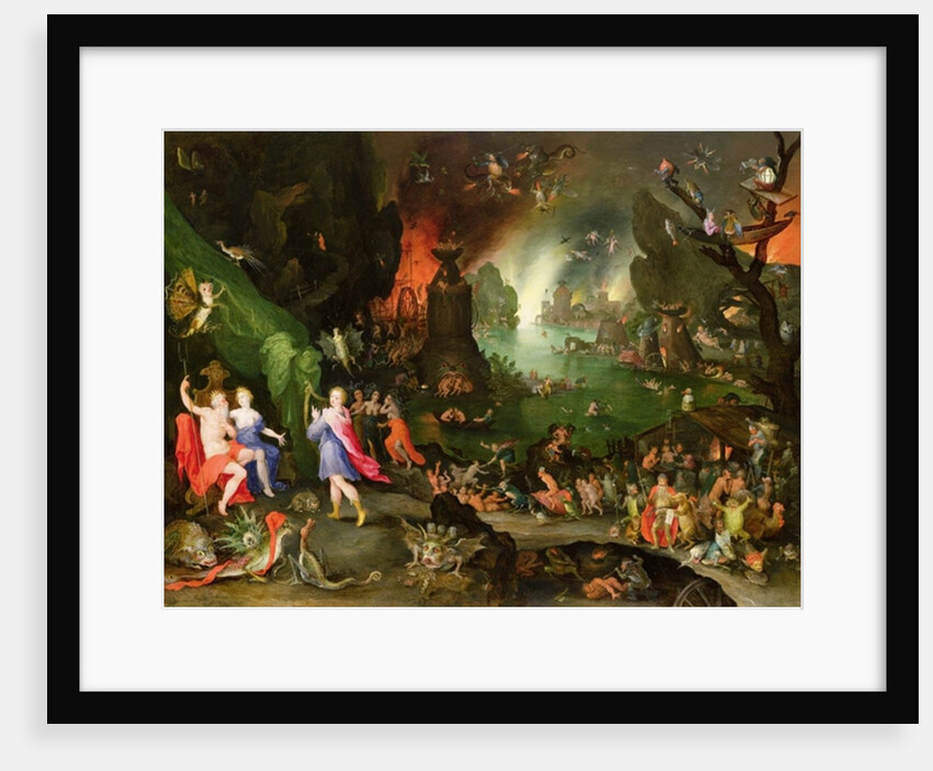 Orpheus Playing a Harp to Pluto and Persephone in the Underworld by Jan the Elder Brueghel