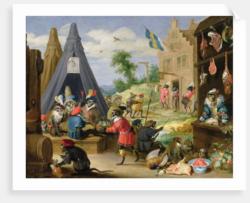 A Monkey Encampment by David the Younger Teniers