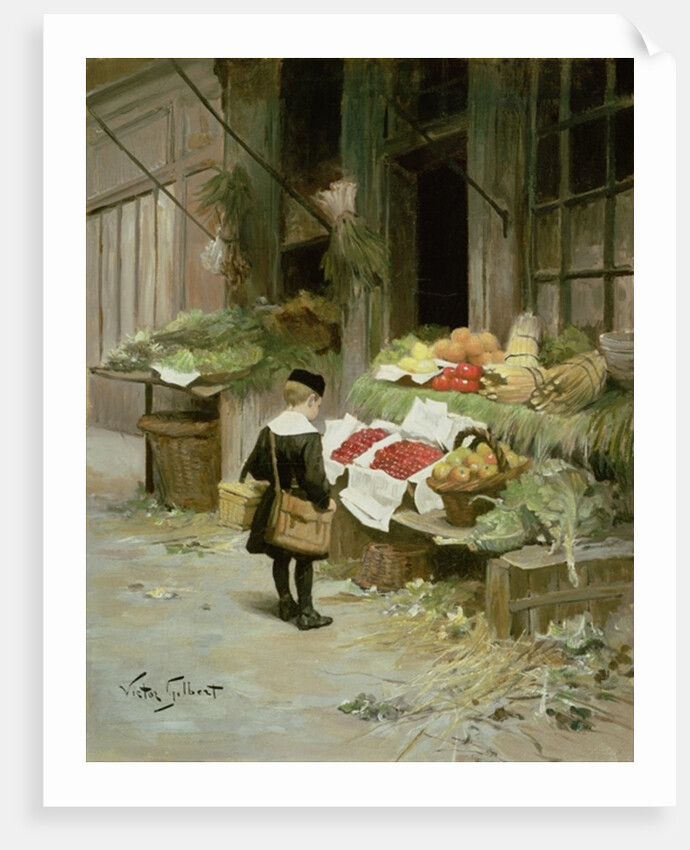 Little Boy at the Market by Victor Gabriel Gilbert