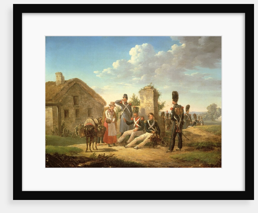 Landscape with Soldiers by Bernard Edouard Swebach
