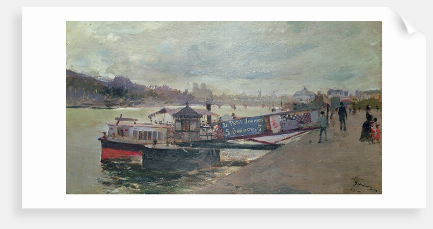 View of a Quayside, 1853 by Jacques Guiaud