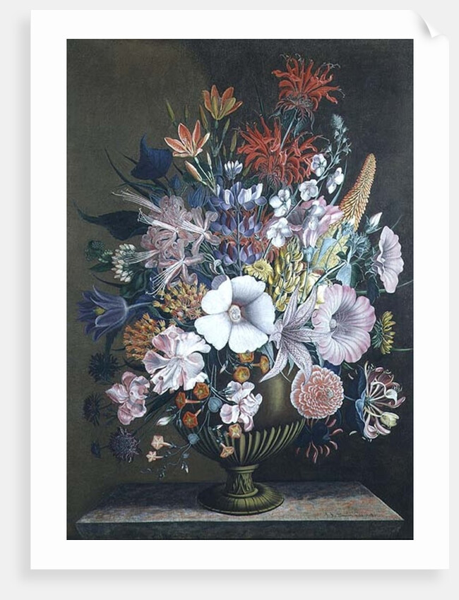 Still life with flowers, 18th century by J.A. Simson