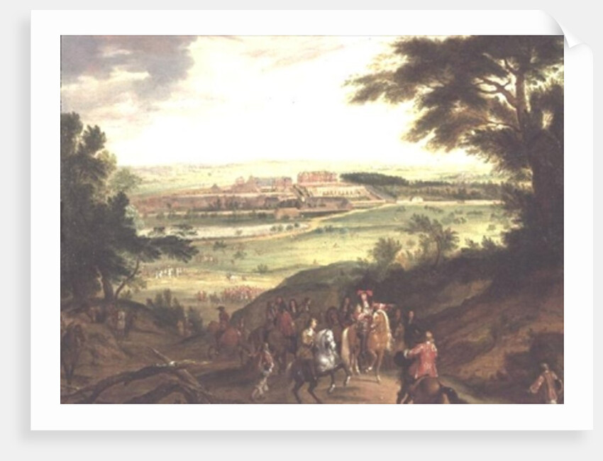 Louis XIV with Versailles in the distance by Jean-Baptiste Martin