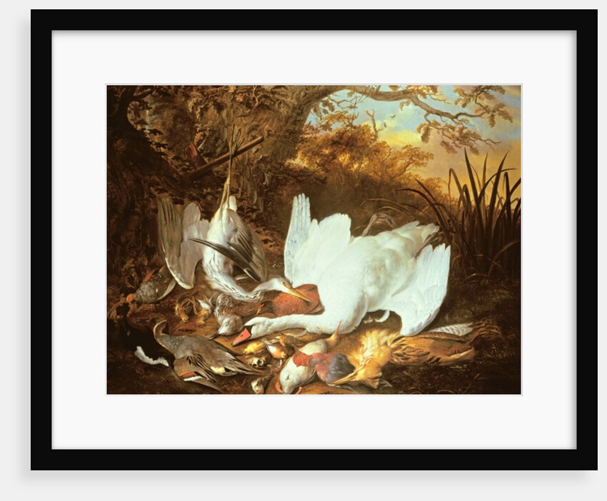 Still Life of Swan and Game in a Landscape by Jan de Wit