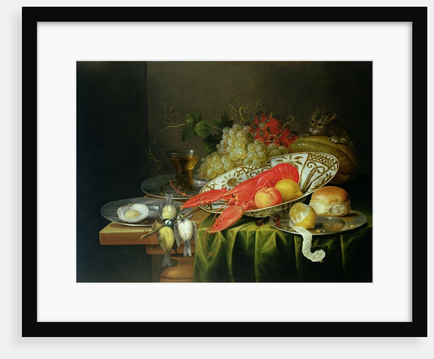 Still Life of Oysters and Lobsters by Reynier van Gherwen