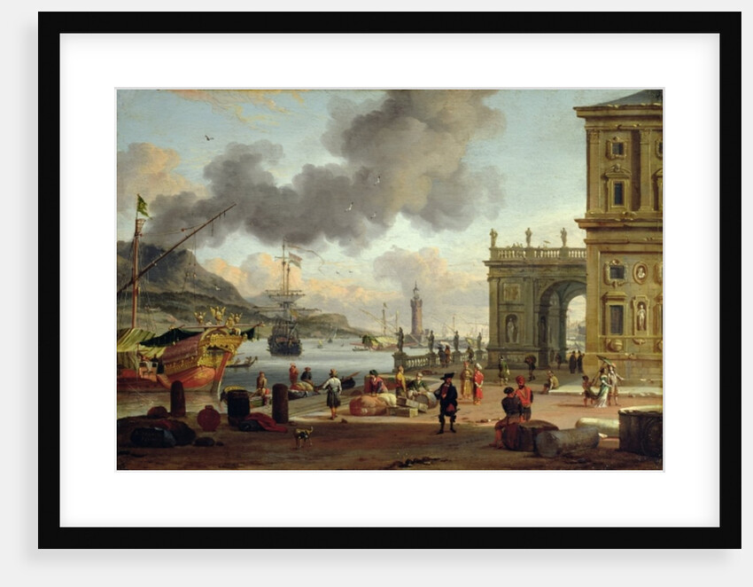 A Mediterranean Harbour Scene by Abraham Storck