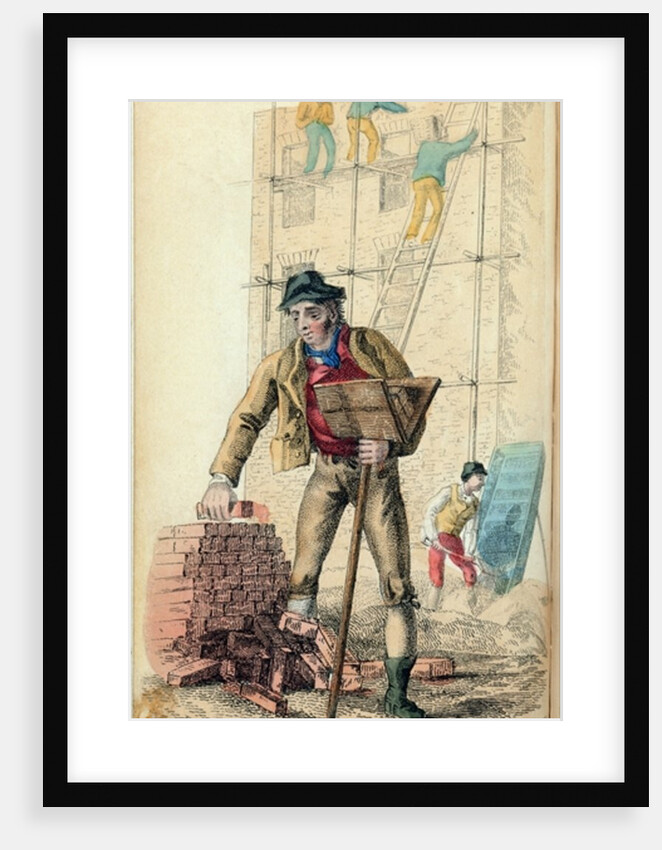 The Bricklayer's Labourer from Ackermann's 'World in Miniature' by Frederic Shoberl