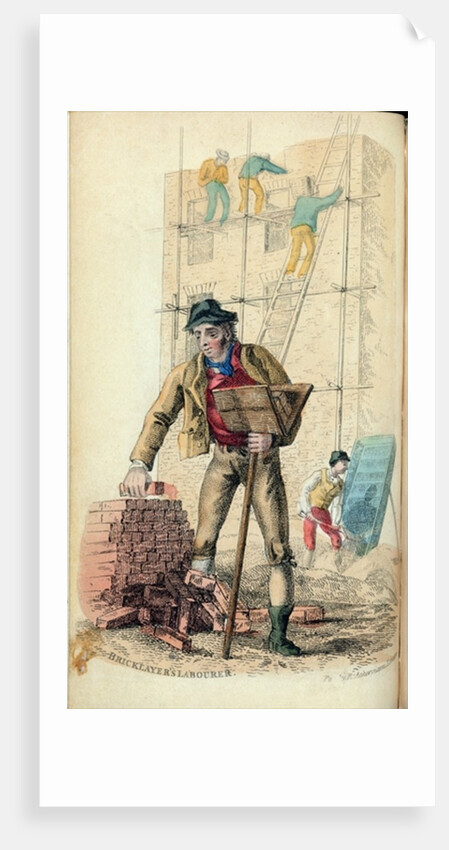The Bricklayer's Labourer from Ackermann's 'World in Miniature' by Frederic Shoberl