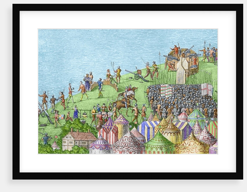 The Encampment of the English Forces near Portsmouth during the Battle of the Solent by James (after) Basire