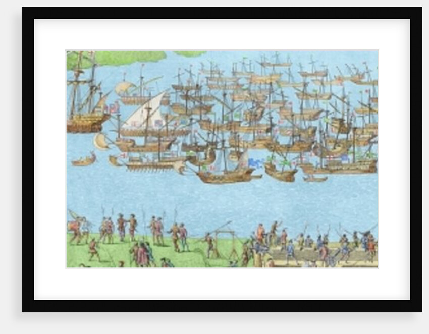The Encampment of the English Forces near Portsmouth during the Battle of the Solent by James Basire