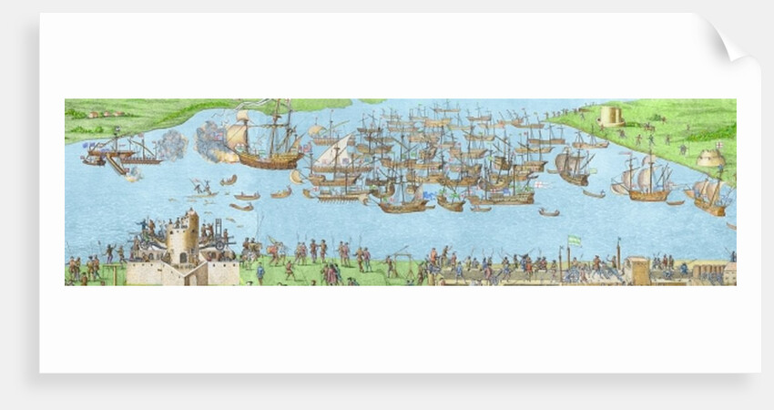 The Encampment of the English Forces near Portsmouth during the Battle of the Solent by James Basire