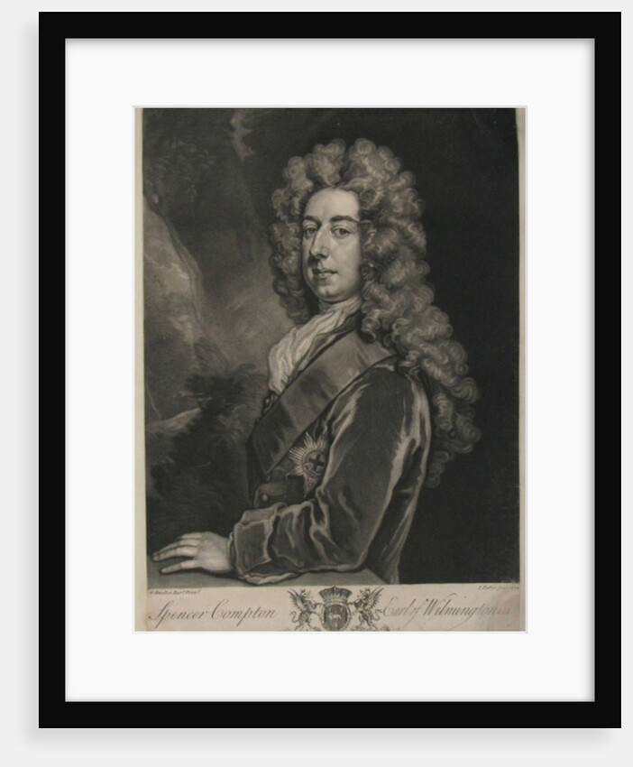 Spencer Compton, Earl of Wilmington, print by John Faber, 1734 by Godfrey Kneller